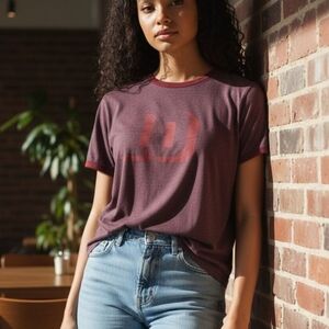 EUC Qute Burgundy L "10" Adorable Baseball Tshirt!!